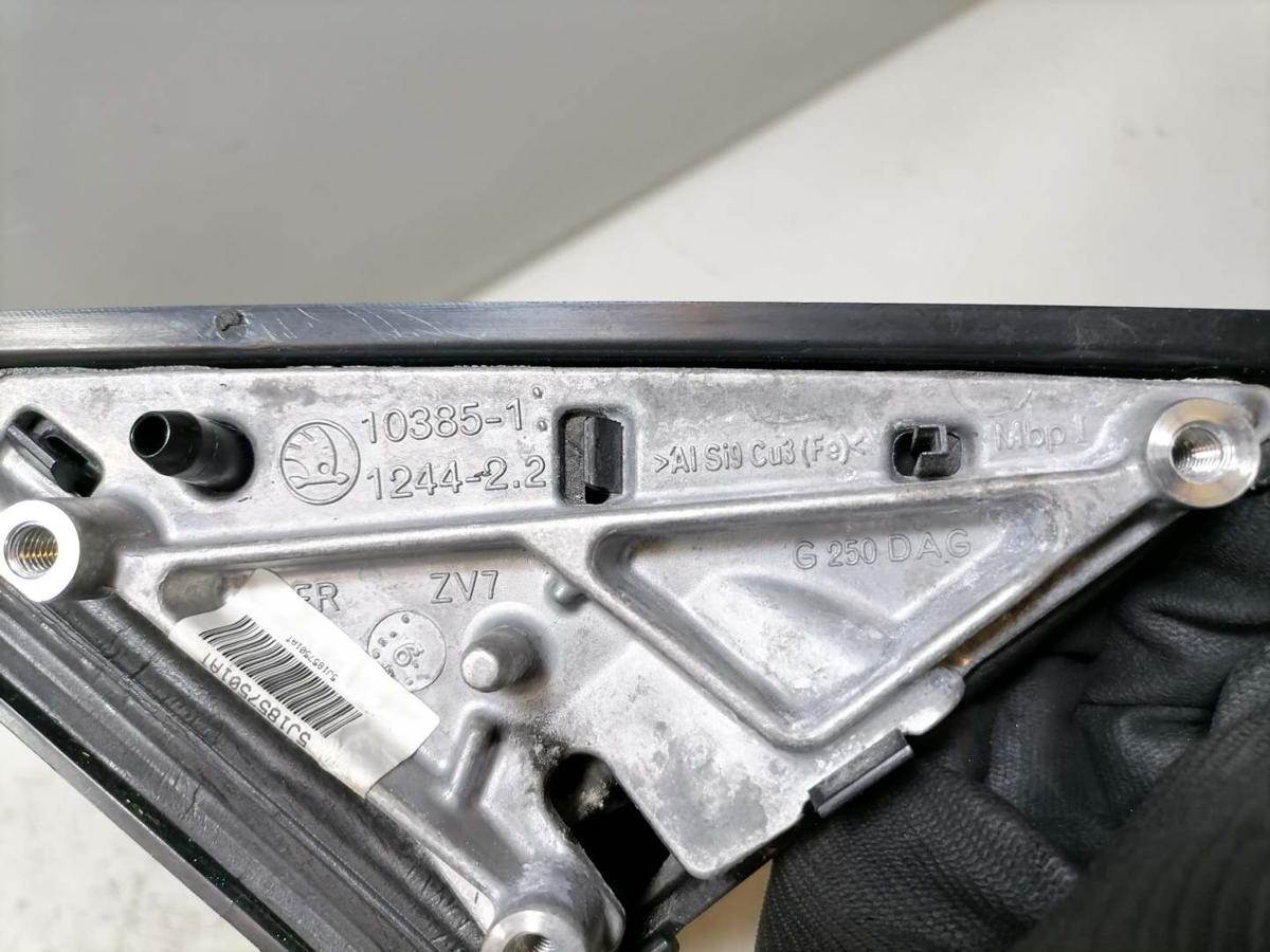 Skoda Fabia 2 original Au&szlig;enspiegel links manuell verstellbar 9153 Anthracite grey Bj.2009